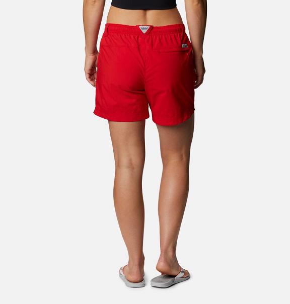 Columbia PFG Backcast Shorts Red For Women's NZ61895 New Zealand